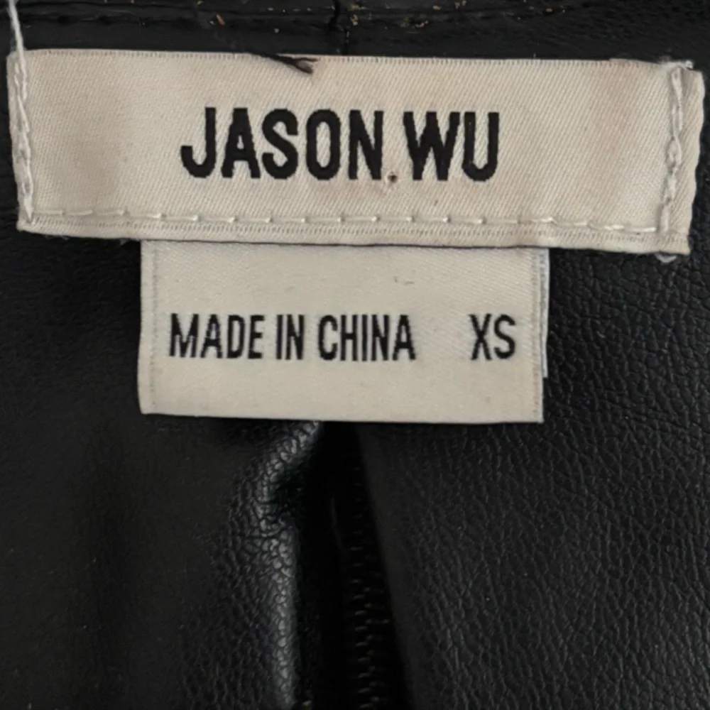 JASON WU Black Vegan Leather With Cut Out Mini Dress XS - Picture 5 of 6